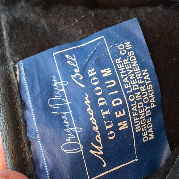 Maroon Bell Leather Gloves Black Brown  Medium - Picture 5 of 10